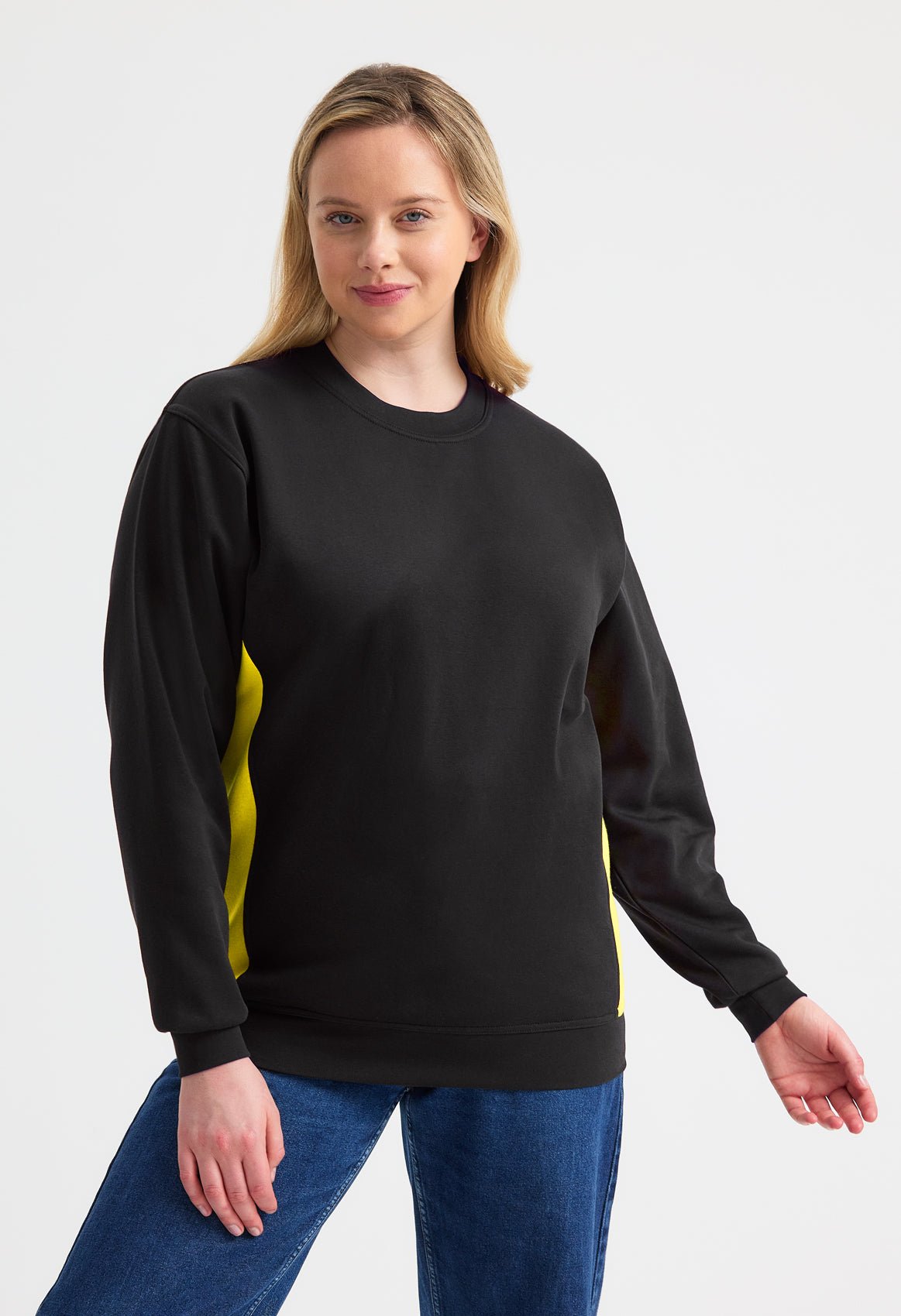 Two Tone Crew Neck Sweatshirt - Kitwear2U