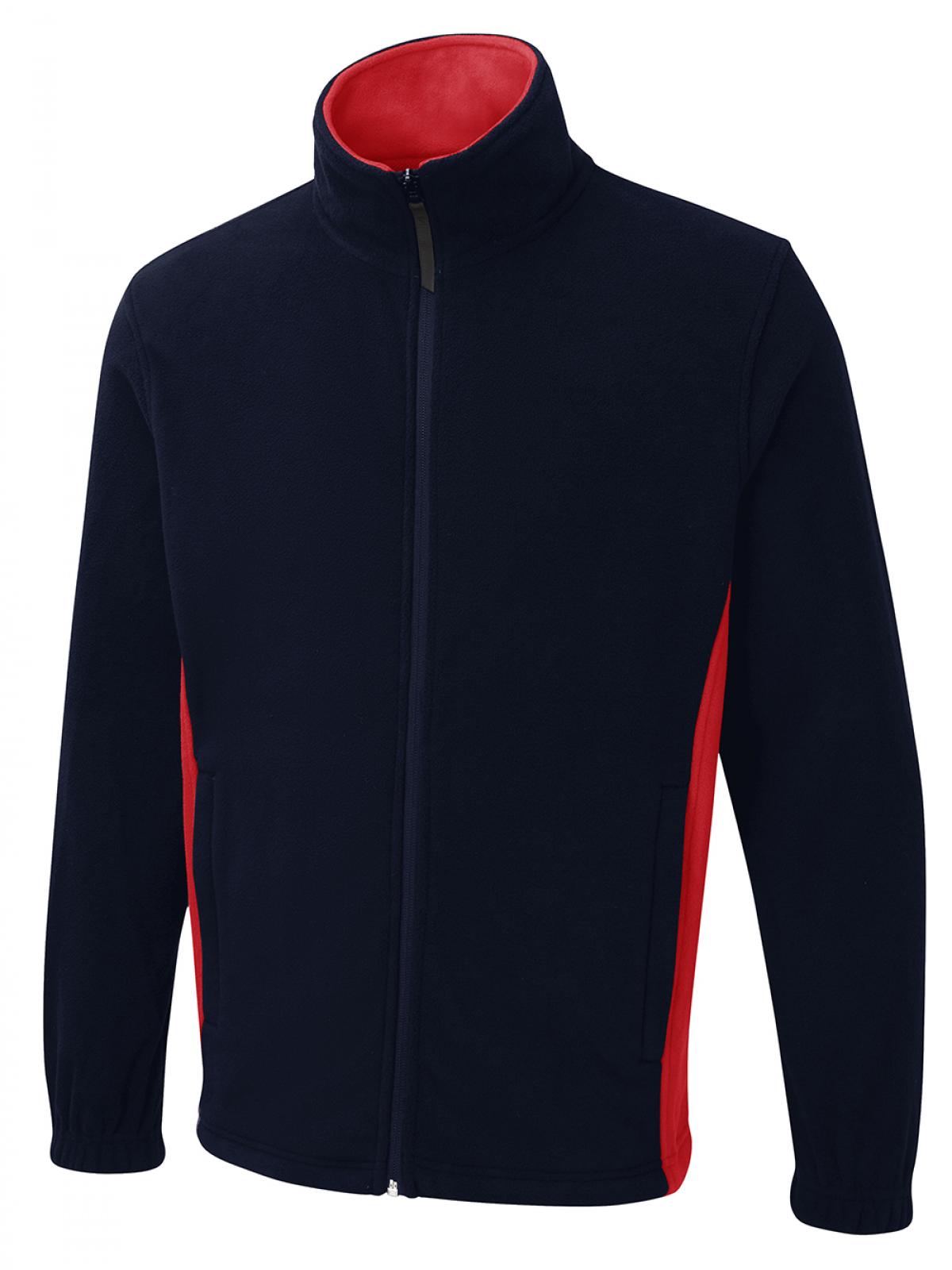 Two Tone Full Zip Fleece Jacket - Kitwear2U