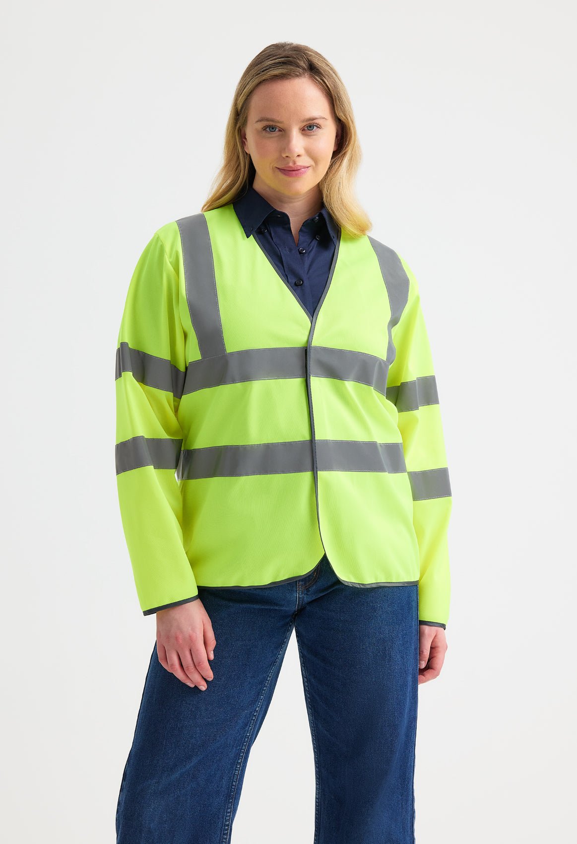 Long Sleeve Hi Vis Safety Waistcoat - Kitwear2U