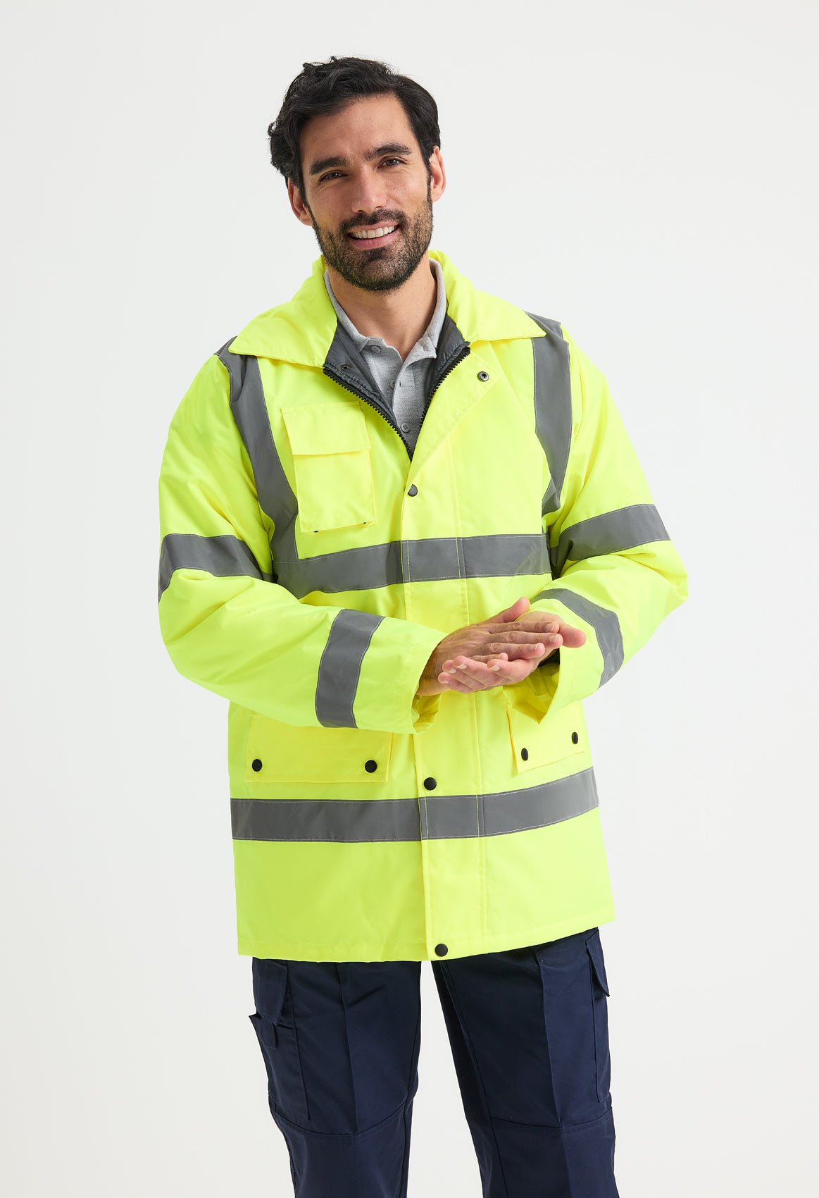 Hi Vis Road Safety Jacket - Kitwear2U